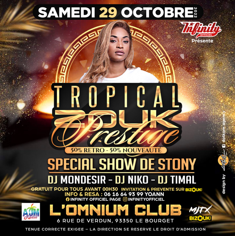 Stony En Show à L'Omnium - L'OMNIUM CLUB - France - Réservez vos