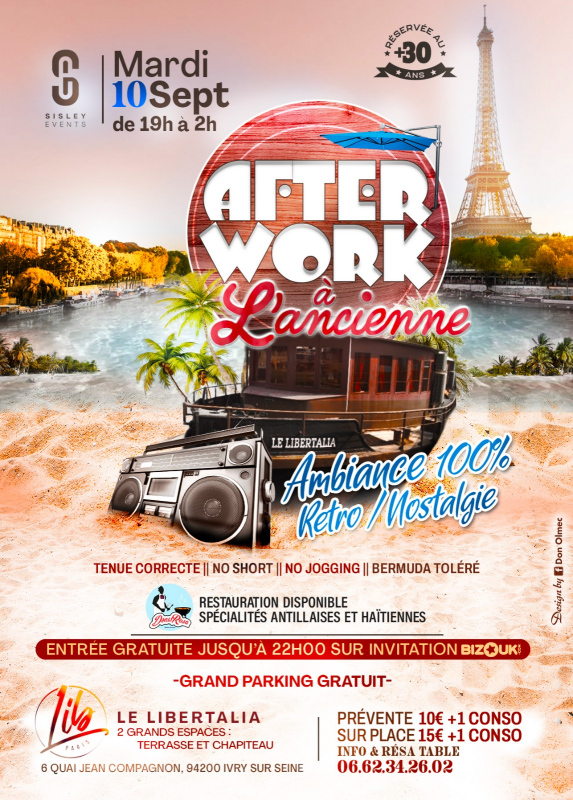 L’AFTERWORK "A L’ANCIENNE " GRATUIT AV 22H