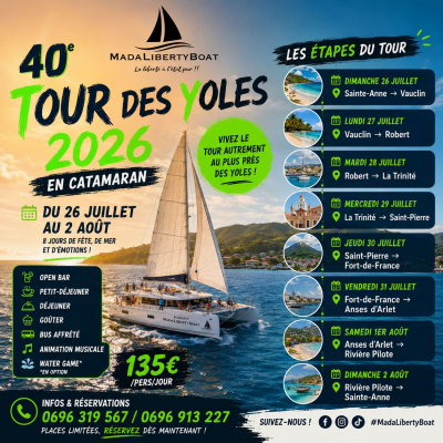 40ème Tour Des Yoles De La Martinique En Catamaran