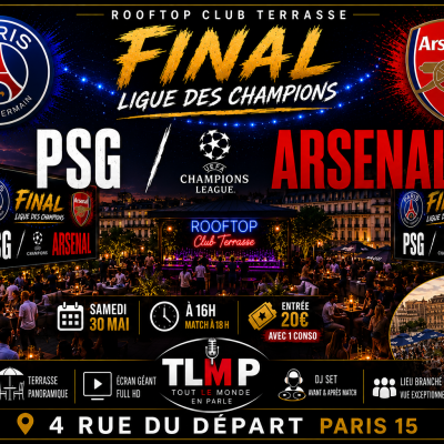 Rooftop Final Match Psg Arsenal Sur 2 écran Géant