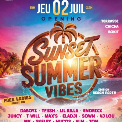 💦🌴 Sunset Shatta Vibes ♚ Tous Les Jeudis ♚ 14 Best Djs ♚ Terrasse | Chicha | Barbecue ♚