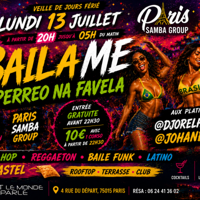 Baila Me & Reggaeton Open Air & Club ( Veille De Jours Ferie )