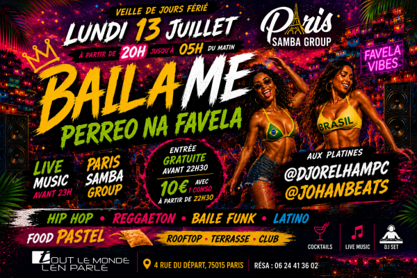 Baila Me & Reggaeton Open Air & Club ( Veille De Jours Ferie )