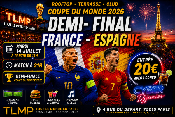 Match France & Espagne Demi-Final (écran Géant ) Open Air & Club