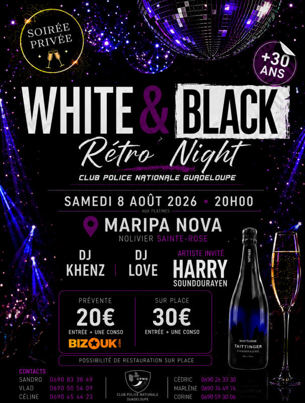 White & Black Rétro Night