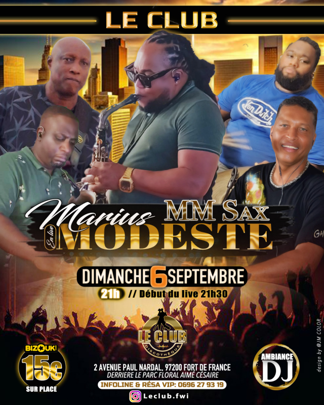 Les Dimanches Du Club : Marius Modeste & Mmsax