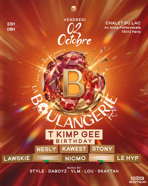 La Boulangerie Fwi • T Kimp Gee Birthday & Friends• 2 Octobre 2026