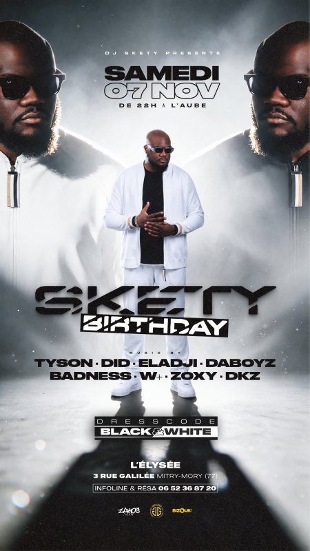 Dj Skety Birthday Tous En Black And White