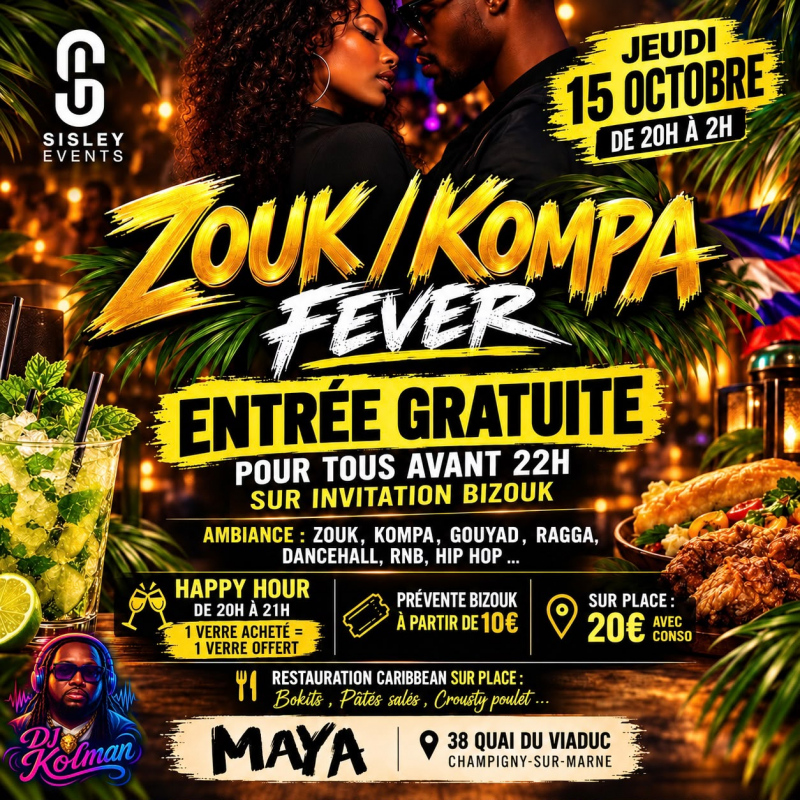 Zouk Kompa Fever By Sisley Évents